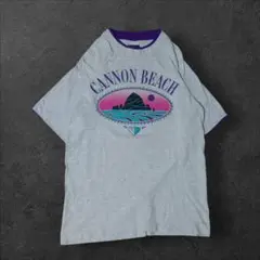 ^*☆様 90s　Cannon Beach Tシャツ Ｌ　USA古着　シングルスのサムネイル