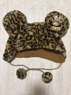 旧ヒョウ柄ファンキャップブラウン