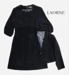 大きいサイズ【極美品】LAORNE ブラックフォーマルスーツセット　25イ582