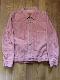 希少 tcbジーンズ 大戦 コーデュロイ ジャケット サーモンピンク 36