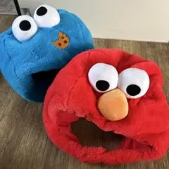 USJ　ユニバ　セサミストリート　ファンキャップ　エルモ　クッキーモンスター