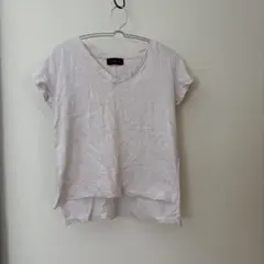 ホワイト Vネック Tシャツ 半袖のサムネイル