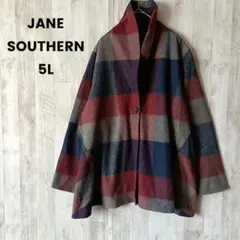 レディース チェック コート 大きいサイズ 5L ゆったり アウター 体型カバー