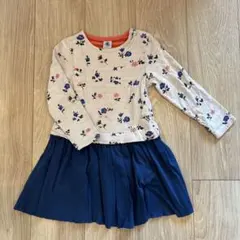 【Petit Bateau】花柄ワンピース 4ans/104cm 4歳サイズ