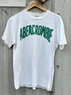 アバクロ　刺繍ロゴ Tシャツ ホワイト