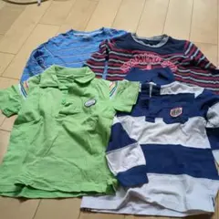シャツ 男の子　4枚セット　110cm　ロンＴ Ｔシャツ　長袖3枚　半袖1枚