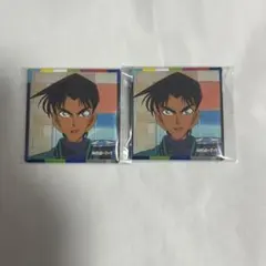 名探偵コナン コナン コナン展 スクエア缶バッジ 服部平次