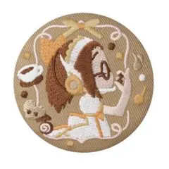 おジャ魔女どれみ 刺繍缶バッジ・藤原はづき
