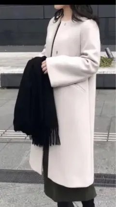 アイボリー ロングコート レディース　SALE!