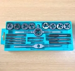タップ ダイスセット　20pcs　ネジ穴　ネジ山　修正 　切削工具　メンテナンス