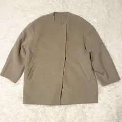 スローブイエナ ハミルトン　ダブルフェイスウールショートコート　ベージュ23AW HAMILTONダブルフェイスウールショートコート | スローブ イエナ