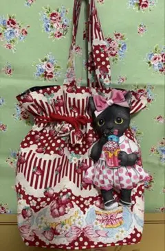 コヤンイサムチョン　チャーム型　マスコット付巾着トートバッグ　パミちゃん