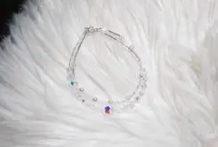 多層クリスタルビーズブレスレット