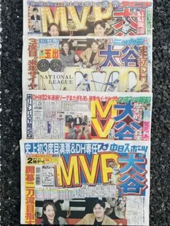 大谷翔平　2024.11.23スポーツ紙4部【新品未読品】のサムネイル