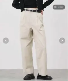 ツータックワイドストレートチノパンツ（1 chaku.）1/31まで