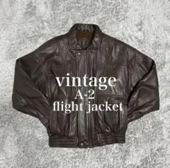 Vintage A-2 Flight Jacket ラムレザー ブラウンのサムネイル