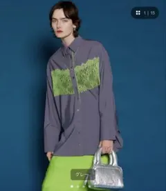 メゾンスペシャル　レースドッキングシャツのサムネイル