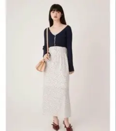 リリーブラウン　ニットカーデセットキャミワンピース