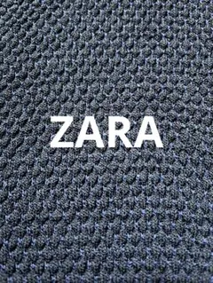 未使用　ZARA  BLACK×BLUE   半袖　クルーニット