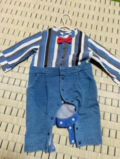 ストライプ柄ツーウェイ・ドレスオール 70フォーマル