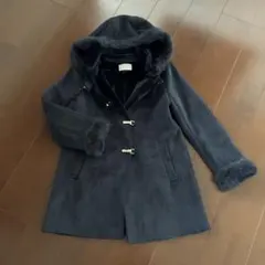 ★美品★anySiS ★フェイクムートンコート ラビットファー★2(M)★