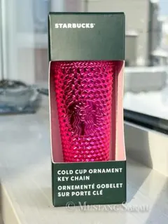 海外 スターバックスブリングピンク Studded オーナメント キーホルダー