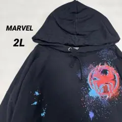 MARVEL トレーナー パーカー スウェット XL メンズ スパイダーマン 黒