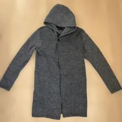 グレー ヘリンボーン フード付きジャケット