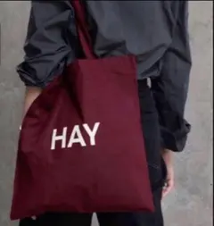 バーガンディ　新作　新品未使用　ヘイ　hay へい　トートバッグ　エコバッグ