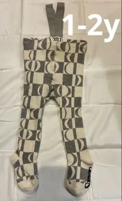 【訳あり】　semon セモンアパートメント　サスペンダー付きタイツ　1-2y