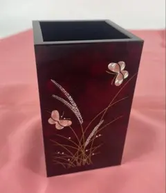 【美品】　螺鈿貝細工　漆塗り箸箱・筆入れ　他　4点(写真掲載のお品) 美品】 螺鈿貝細工 漆塗り箸箱・筆入れ