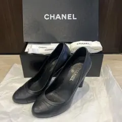 k*☆様 【美品】CHANEL ココマーク パンプス シャネル 黒 23cm ブ