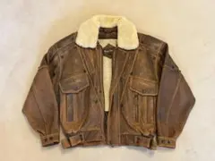 Wind Armor レザージャケット ボアライナー付き フライトジャケット