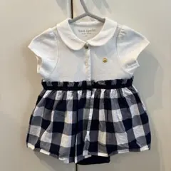 kate spade チェック柄ロンパース