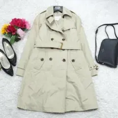 G7226*バナナリパブリック☆Aライン☆ロング☆コート☆ベージュ☆S