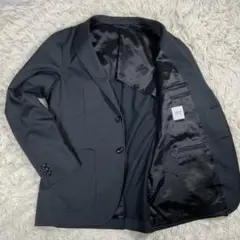 【極美品】タケオキクチ　杢グレー テーラードジャケット　ウォシャブル　Ｌ相当