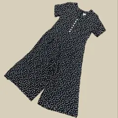 OLD NAVY 総柄 オールインワン ネイビー ゆったり 半袖 L 帽子柄のサムネイル