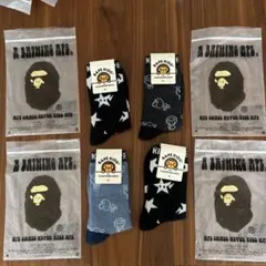 新品⭐️BAPE KIDS ソックス 4足セットL(19-21cm）のサムネイル