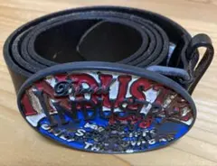 DIESEL バックル レザーベルト 95/38