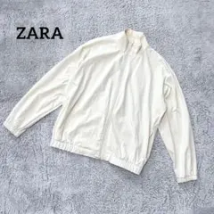 ZARA ザラ【L】ダブルジップパーカー ホワイト シンプルコーデ カジュアルのサムネイル