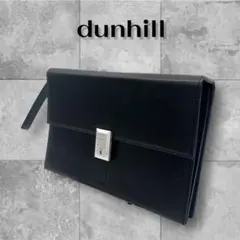 dunhill ダンヒル 黒 レザー クラッチバッグ