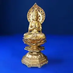 ✶金属工芸品✶香炉 蓮華型 真鍮製 消金メッキ 仏具 国産 インテリア