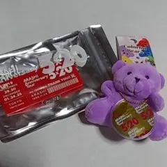 嵐5×20アクリルプレート赤 おすわりベア紫