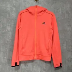 adidas アディダス　ジップパーカー/スポーツウェア　蛍光　メンズM