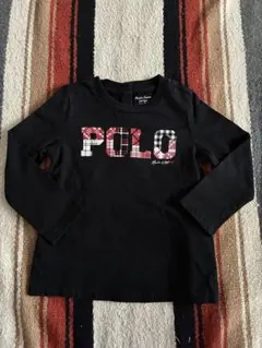 綺麗！Ralph Lauren ブラック POLO ロゴ 長袖Tシャツ80cm