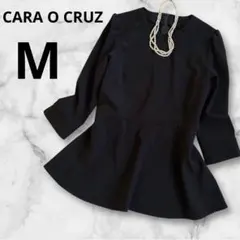 CARA O CRUZペプラムトップス黒日本製入学式卒業式フォーマル9号M