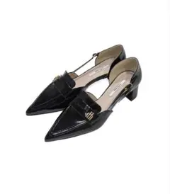 新品未使用Herlipto Trois Heel Loafers blackのサムネイル