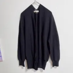 クリアインプレッション　カーディガン ニット 羽織　黒　日本製のサムネイル
