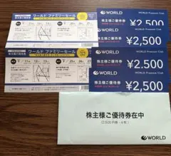 WORLD 株主優待券10000円分　ファミリーセールチケット2枚付きのサムネイル