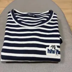 キーちゃん様専用美品Papas+ボーダー柄長袖カットソーTシャツS紺白マリン系